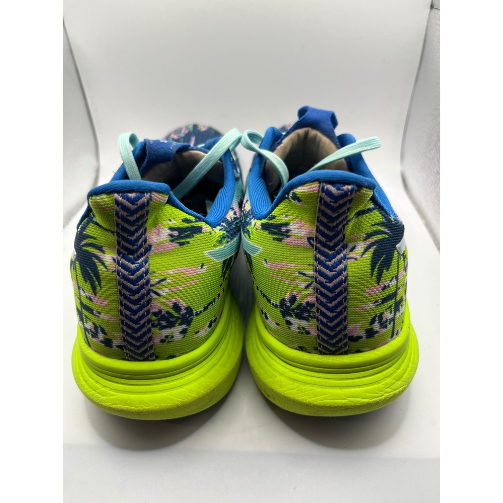 ASICS‎ Gel Nimbus 14  Women's Running Shoes Blue Pink Green Floral Size 9 - Picture 2 of 8